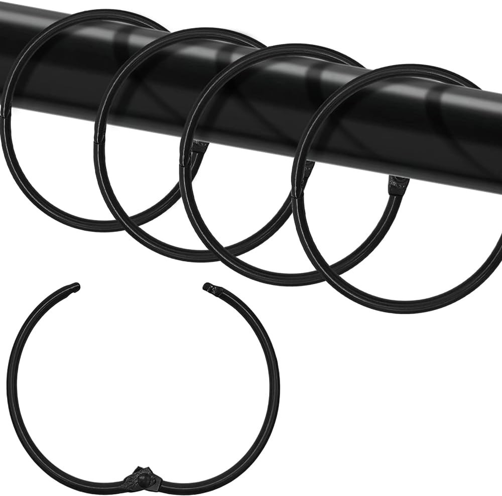 Shower Curtain Hooks Rings,24 Pcs Rustproof Metal Shower Hooks for Shower Curtain,Glide Smoothly ... | Amazon (US)