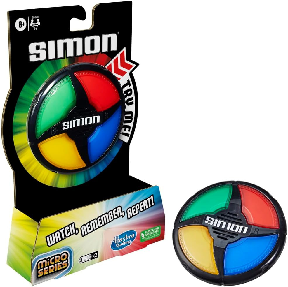 Hasbro Gaming Simon Micro Series Electronic Game for 1 or More Players, Classic Simon Gameplay in... | Amazon (US)
