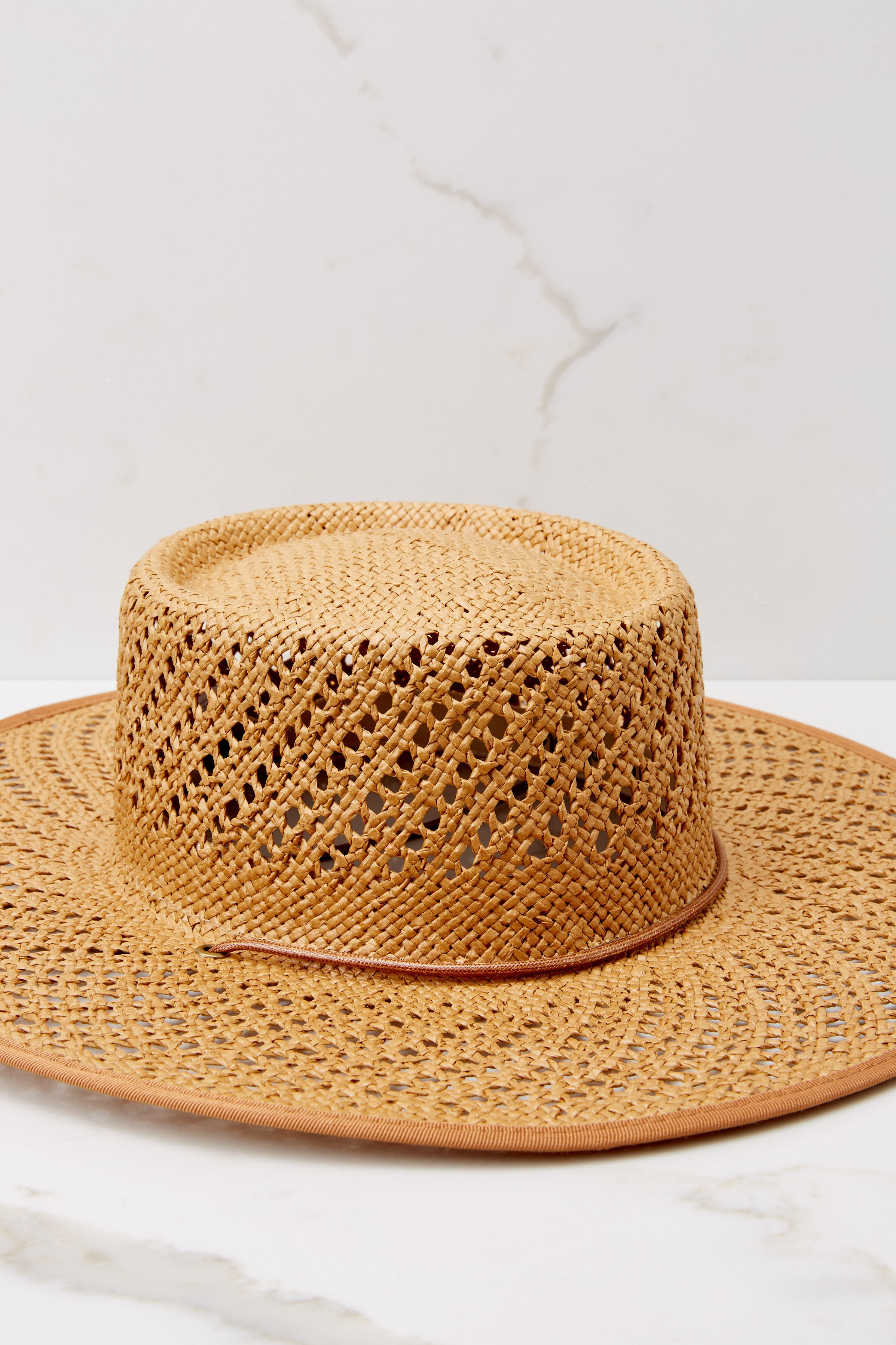Cesca Brown Hat | Red Dress 