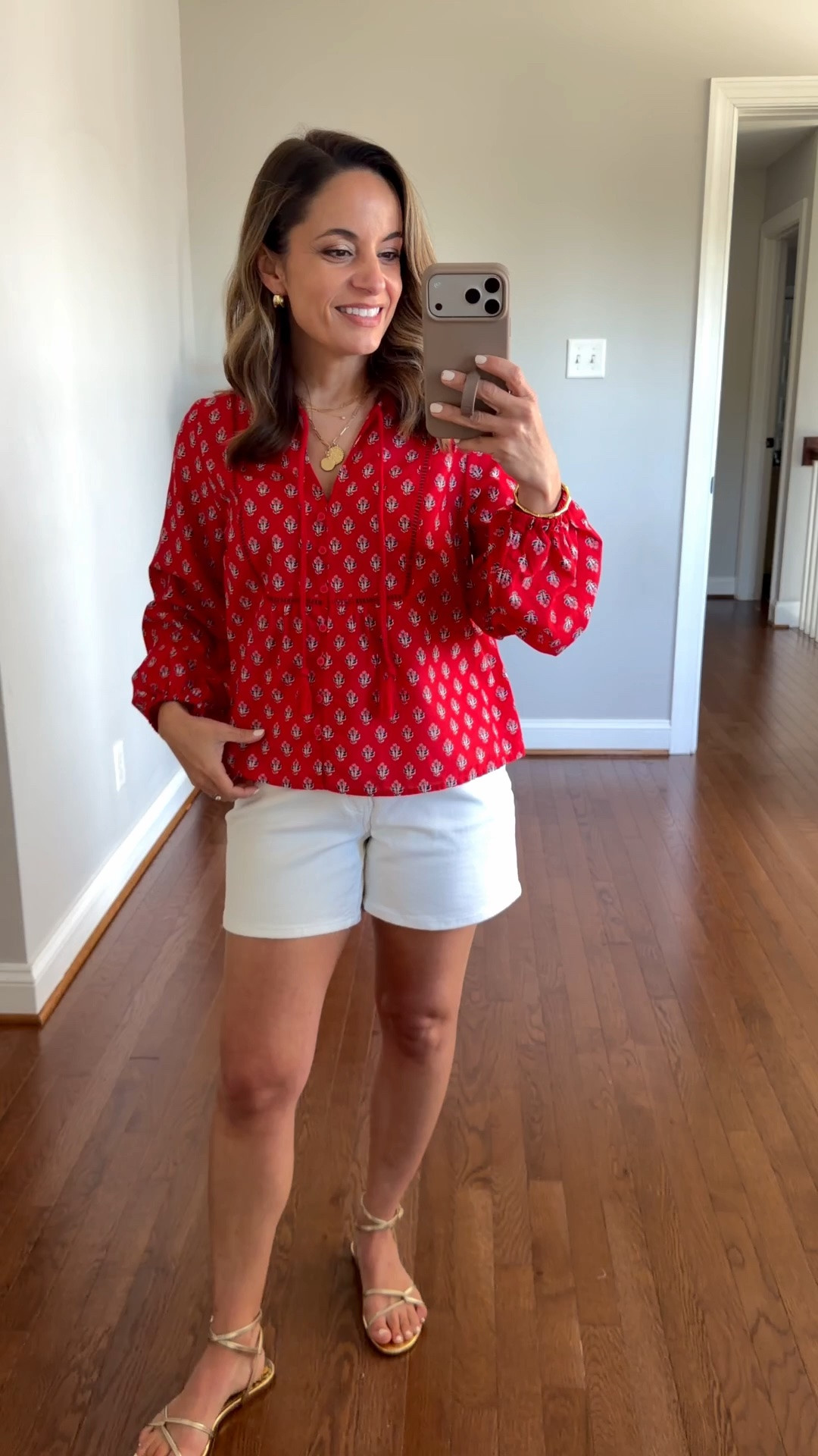 Camisole (Kohl’s): small 
White denim shorts (Quince): 24 
Red top (Target): xs

#LTKPetite