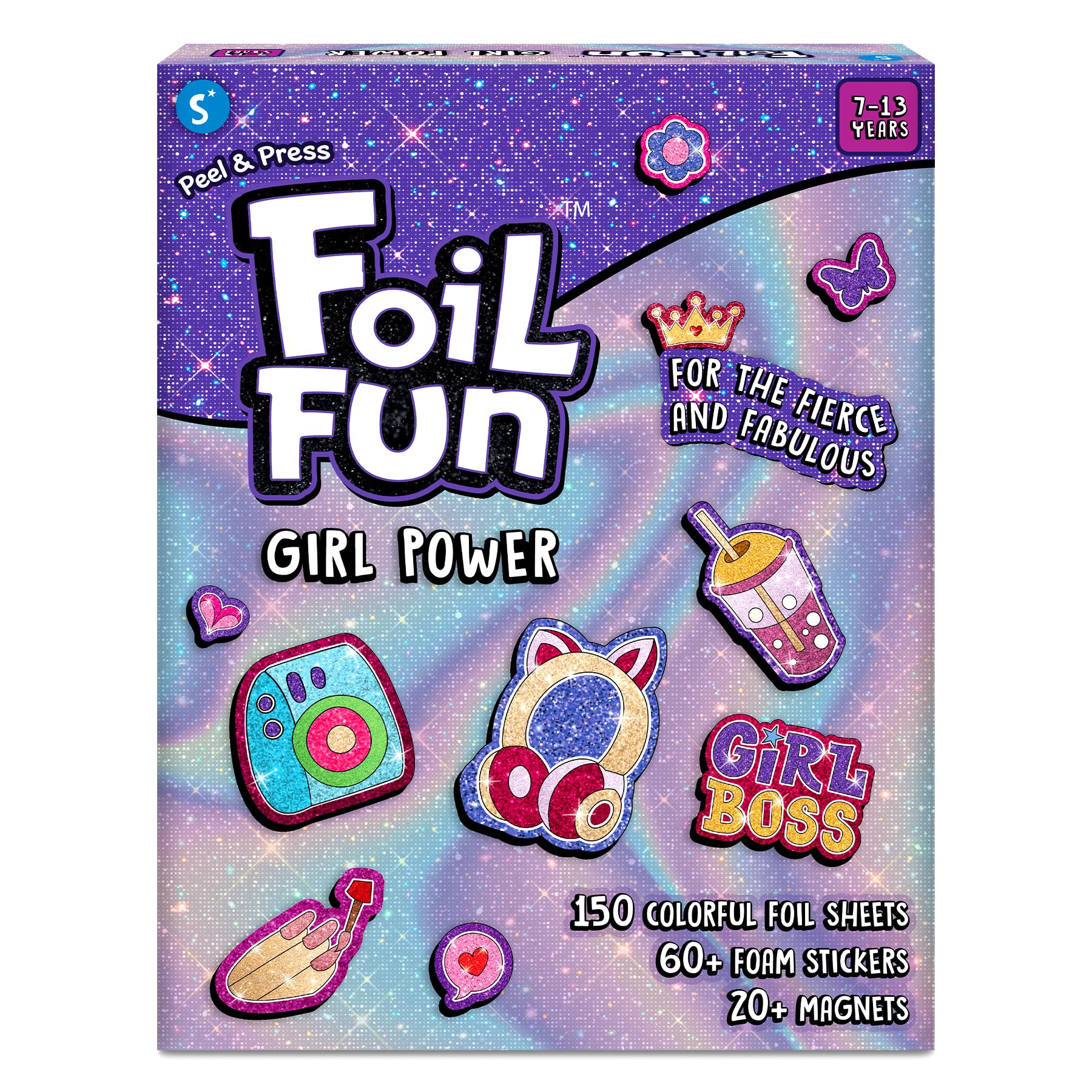 Skillmatics Foil Fun - Girl Power, 20+ DIY Foil Art Magnets, Mess-Free Craft Kit, 60+ Foam Sticke... | Amazon (US)
