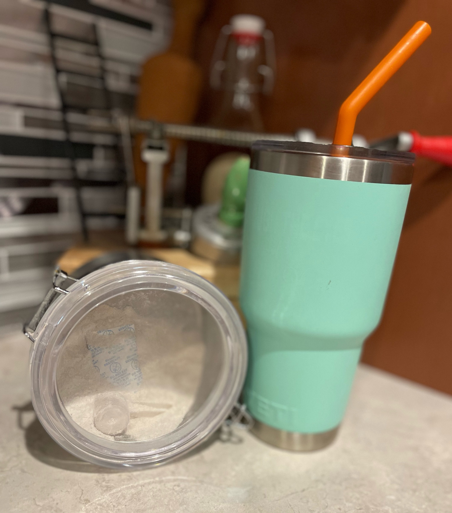 Pre workout and water cup 