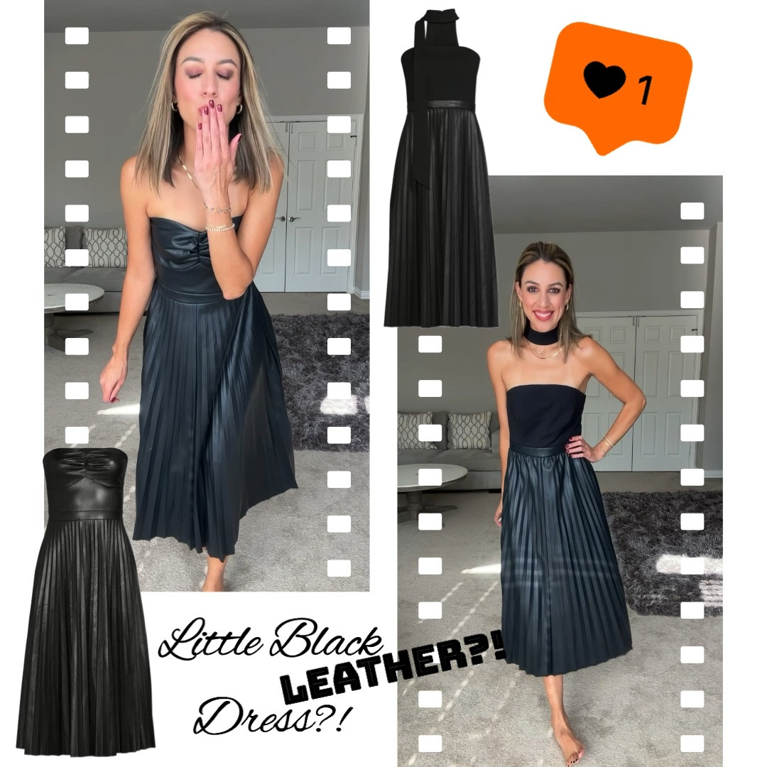 Little black (LEATHER?!) dress?! @Walmartfashion always comes through with the most amazing leather inspired looks in the fall😍🖤! So much so that I cant decide which one I like more😱! Help me pick✅! But if you’re more of a skirt girl, I’ve linked some of my favorites as well!! #walmartfashion #walmartpartner 

#LTKstyletip #LTKunder50 #LTKFind