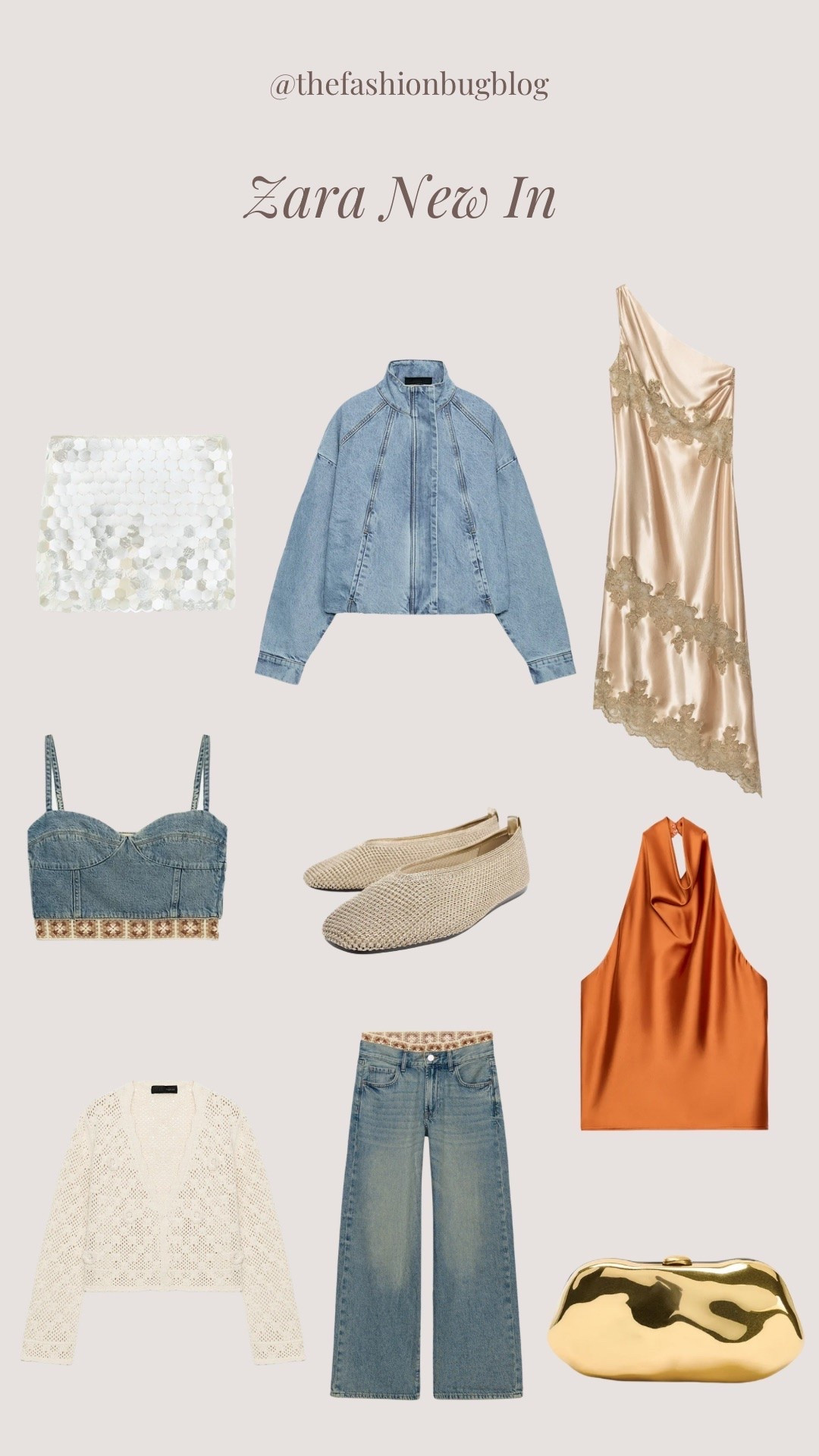 Zara new in crochet denim silk satin

#LTKspring #LTKfestival #LTKsummer