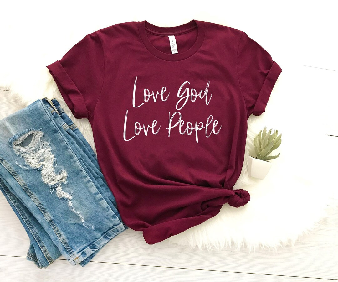 Love God Love People - Be Kind Shirt Christian Shirts Matching Family Shirts Christian Shirts for... | Etsy (US)