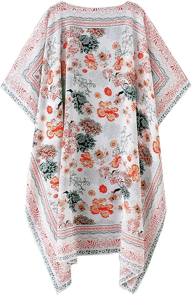 Women's Fashion Fall Flannel Shirt Warm Coat Mid-Length Plaid Long Sleeve Open Front Shacket Jack... | Amazon (US)