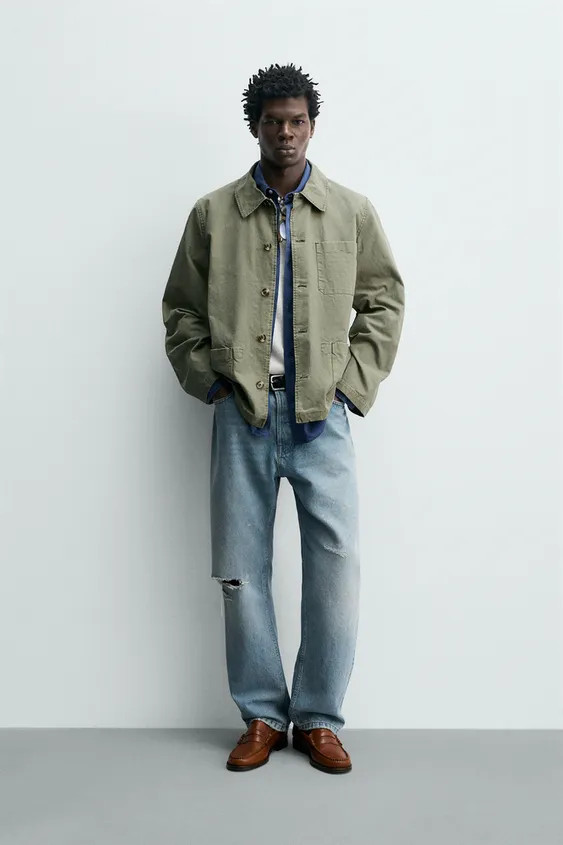 WASHED REGULAR FIT OVERSHIRT | Zara UK