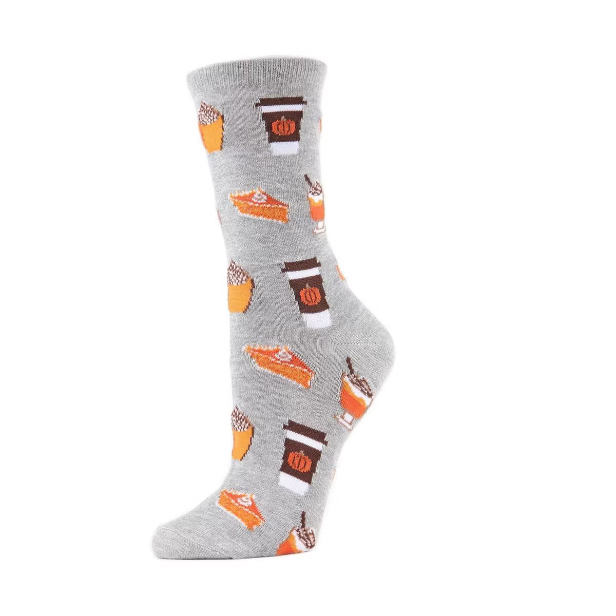 Memoi Pumpkin Spice Latte Bamboo Blend Crew Socks | Target