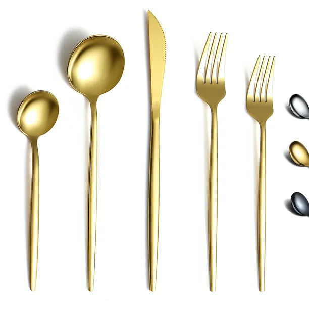 ReaNea Gold Silverware Set 20 Pieces, Stainless Steel Walmart Finds Walmart Deals Walmart Sales | Walmart (US)