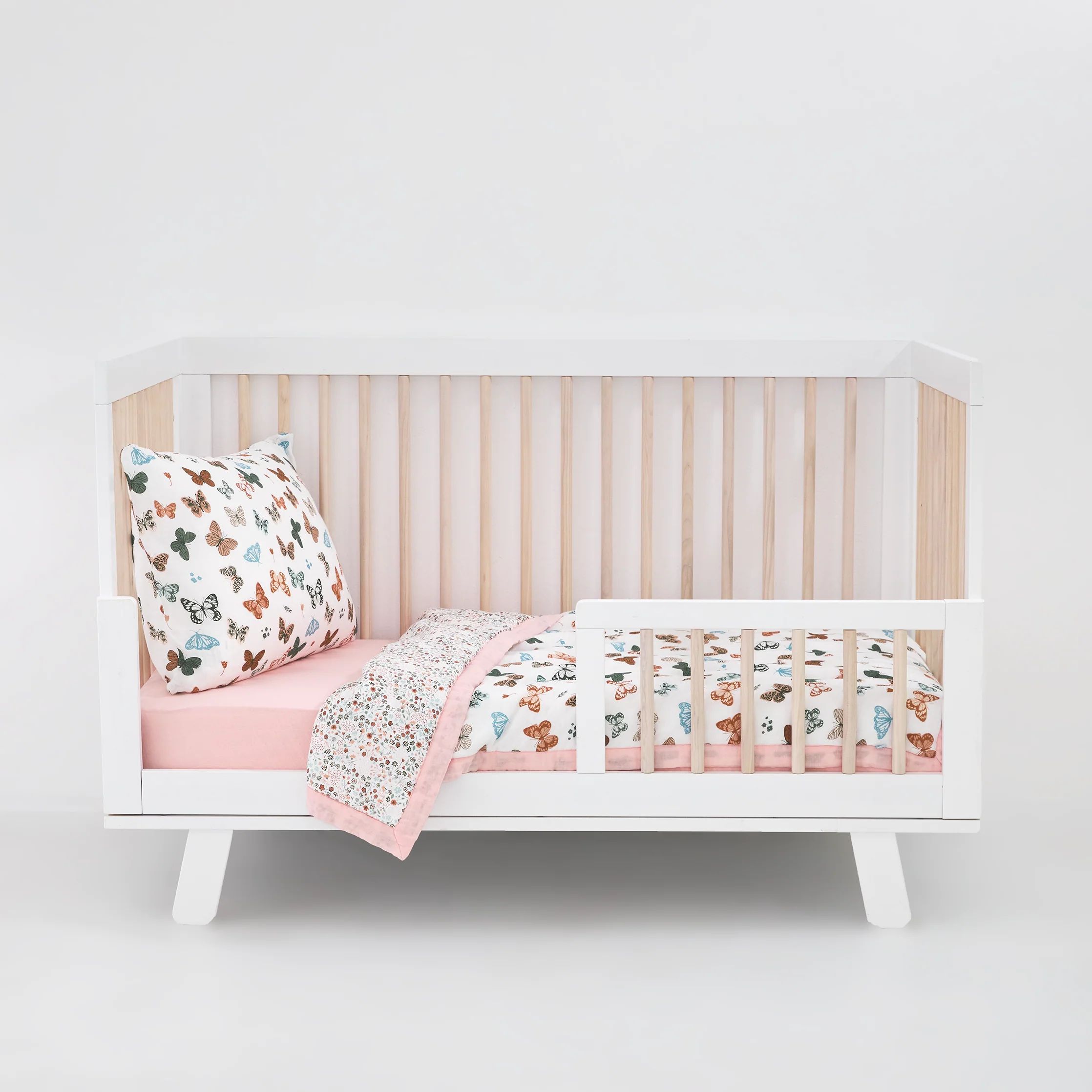Cotton Muslin Toddler Bedding 3 Piece Set - Butterflies | Little Unicorn