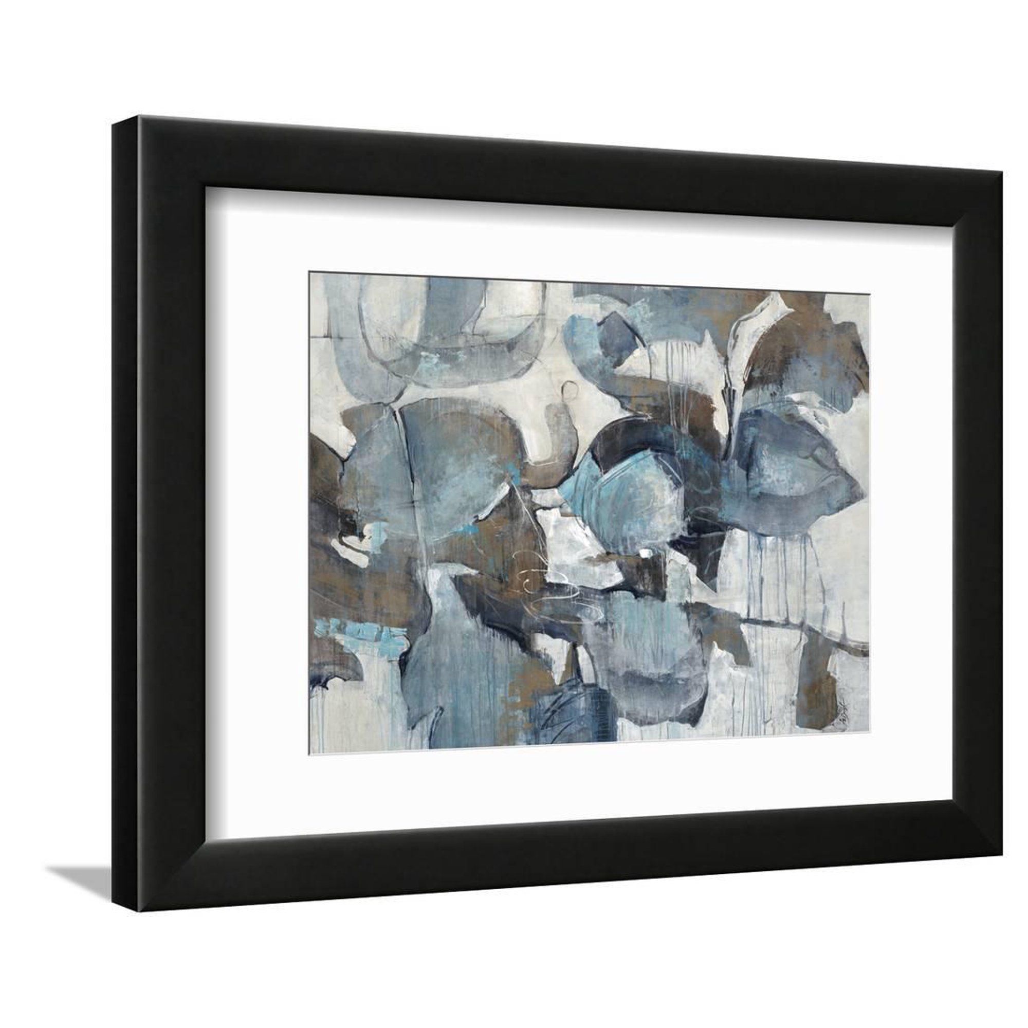 Before the Beginning Blue Abstract Modern Art Framed Print Wall Art By Farrell Douglass | Walmart (US)