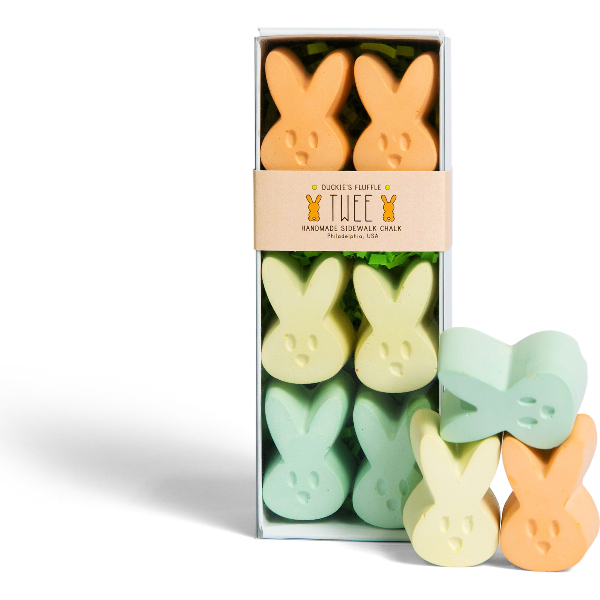 TWEE Duckie's Fluffle Handmade Sidewalk Chalk Set, Orange - TWEE Arts & Crafts | Maisonette | Maisonette