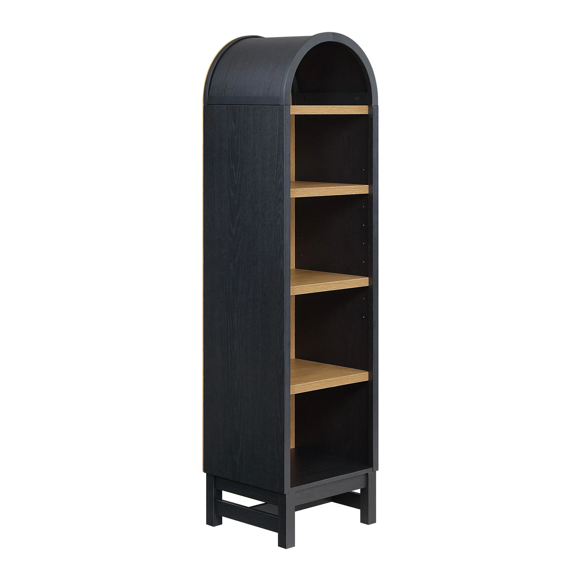 Better Homes & Gardens Juliet Narrow Arch Bookcase, Rich Black Finish - Walmart.com | Walmart (US)