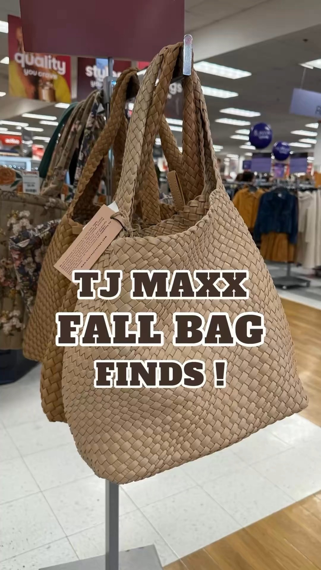 TJ MAXX FALL BAGS !
add the bag to the bag because these fall styles tj maxx are too good to leave behind. colors that illuminate the season and material that ties it all together. which bag are you loving ?! 

#LTKItBag #LTKSaleAlert #LTKSeasonal