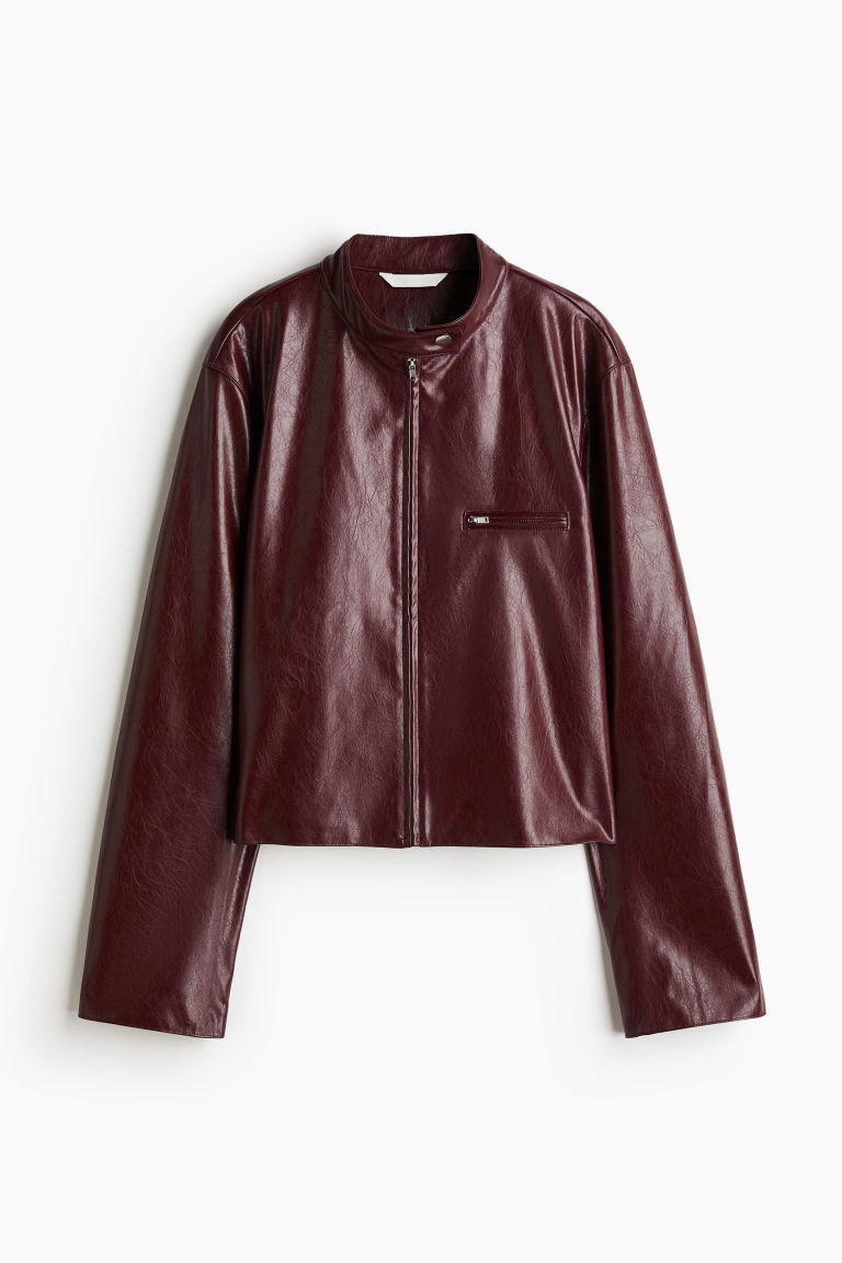 H & M - Coated jacket - Red | H&M (UK, MY, IN, SG, PH, TW, HK)