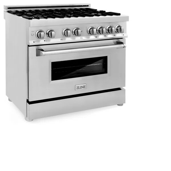 ZLINE 36" 4.6 cu. ft. Freestanding Dual Fuel Range with Gas Stove and Convection Electric Oven in... | Wayfair North America