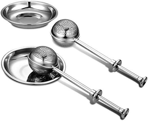 Tea Ball Infusers Set Includes 2 Pieces Long-Handle Tea Strainer Stainless Steel Tea Infusers with 2 | Amazon (US)