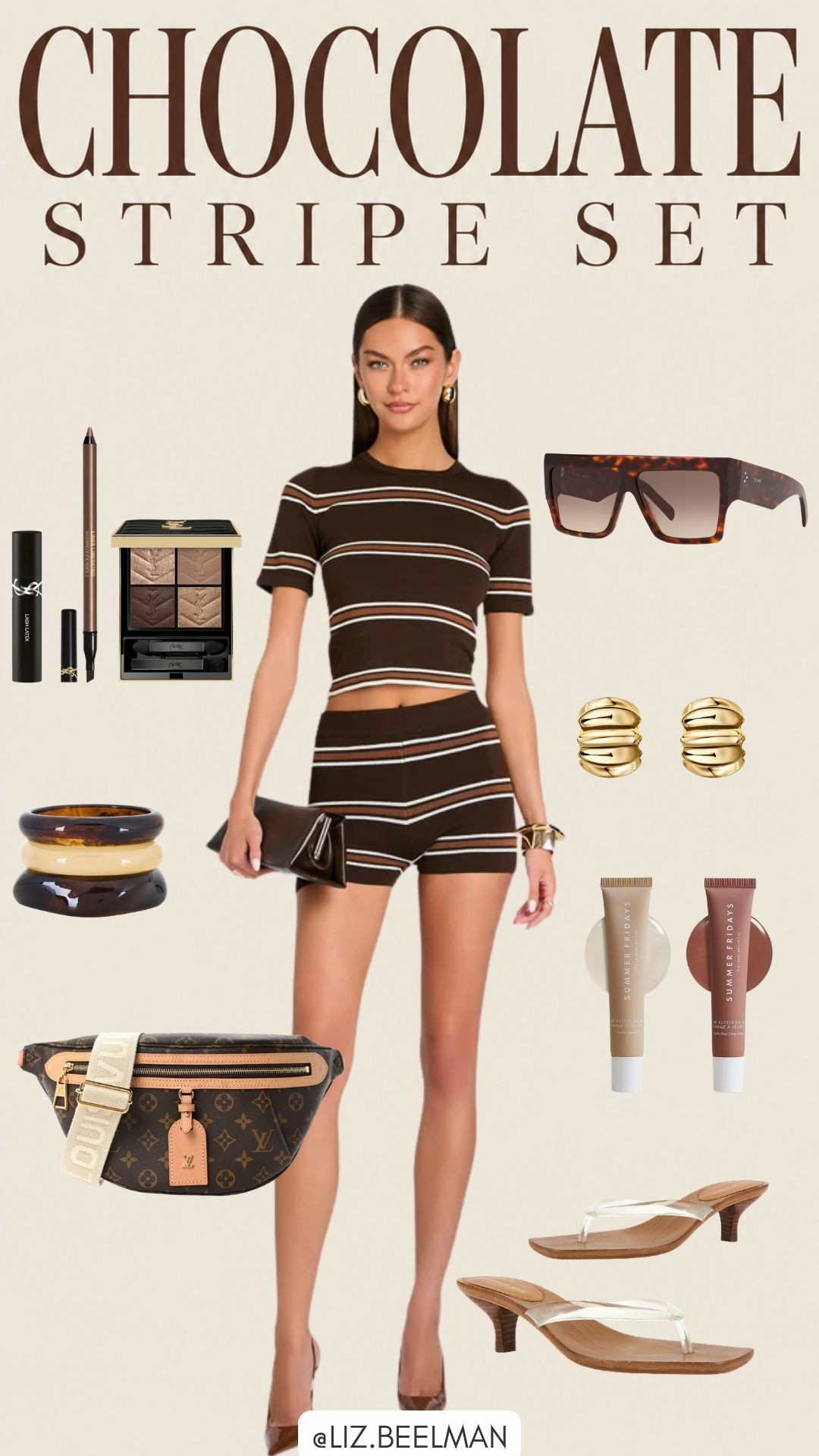 Chocolate Stripe Set that Transitions from Summer to Fall

#elevated #set #trending #summer #fall 

 