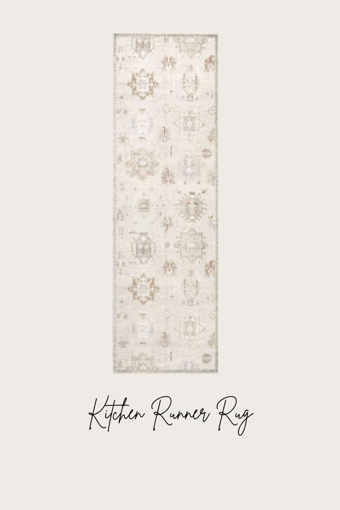 Our kitchen runner rug, under $100 on sale and washable so it’s perfect for the high traffic area. 

Runner rug. Kitchen rug. Washable rug. Rugs USA. Beige runner. Stain resistant. Home. Decor. 

#LTKhome #LTKfindsunder100