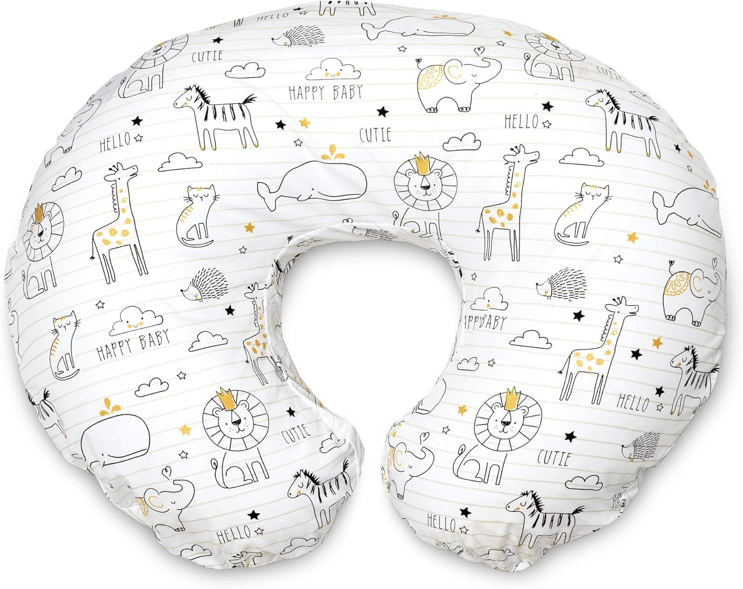 Boppy Nursing Pillow and Positioner—Original | Notebook Black and White with Gold Animals| Brea... | Amazon (US)