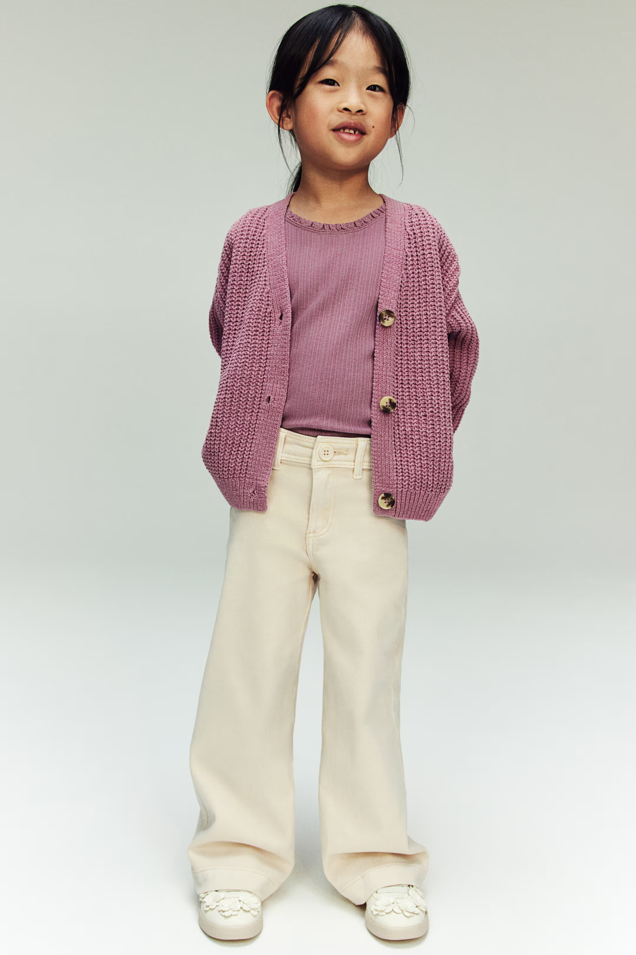Flared Pants - Light beige - Kids | H&M US | H&M (US + CA)