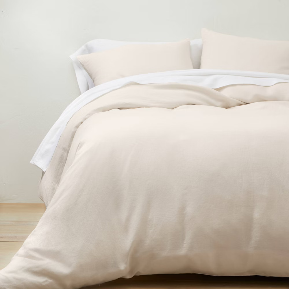 King Linen Duvet & Sham Set Natural - Casaluna | Target