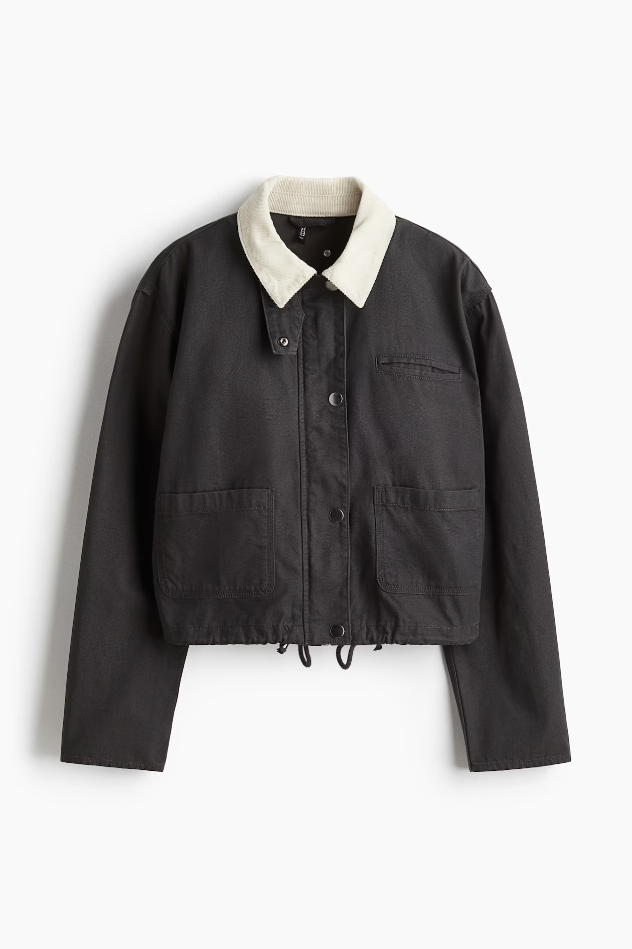 Corduroy-collar canvas jacket | H&M (US + CA)