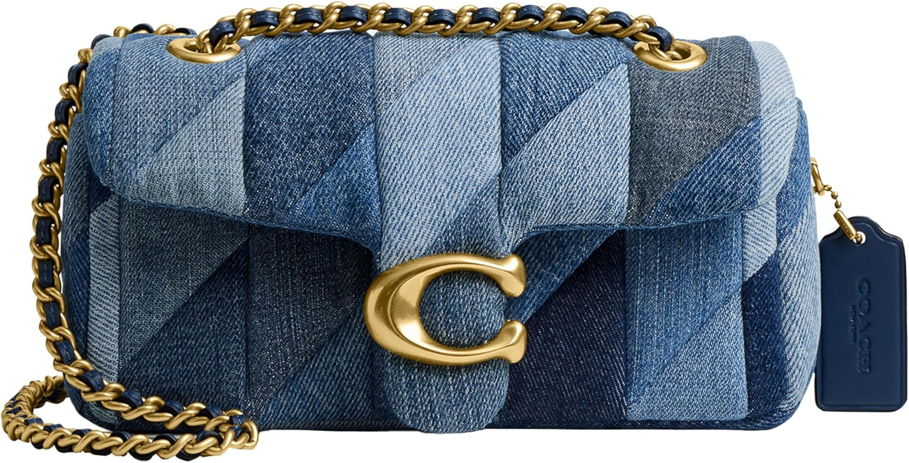 Coach Tabby Shoulder Bag 20 Patchwork, B4/Denim Multi | Amazon (US)