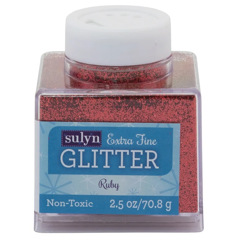 Sulyn Extra Fine Glitter for Crafts, Ruby Red, 2.5 oz | Walmart (US)
