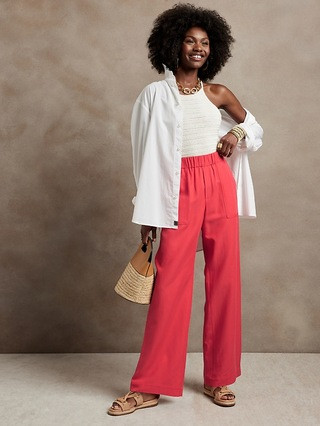 Petite Wide-Leg Pant | Banana Republic (US)