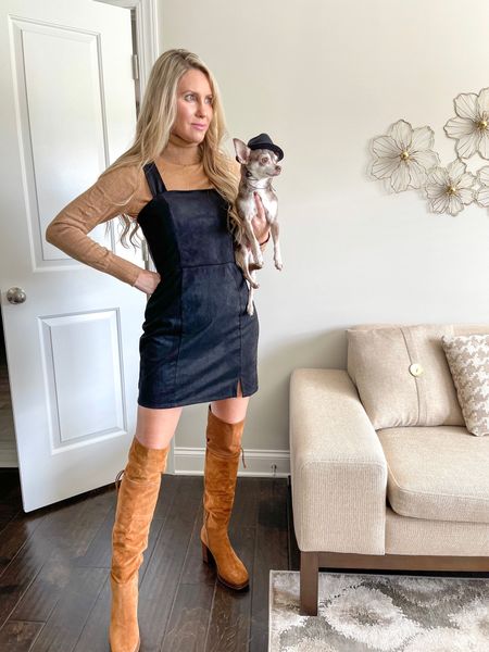 Love this faux suede dress for fall!

Over the knee boots, Francesca’s, free people, dog hat

#LTKSeasonal #LTKshoecrush #LTKstyletip