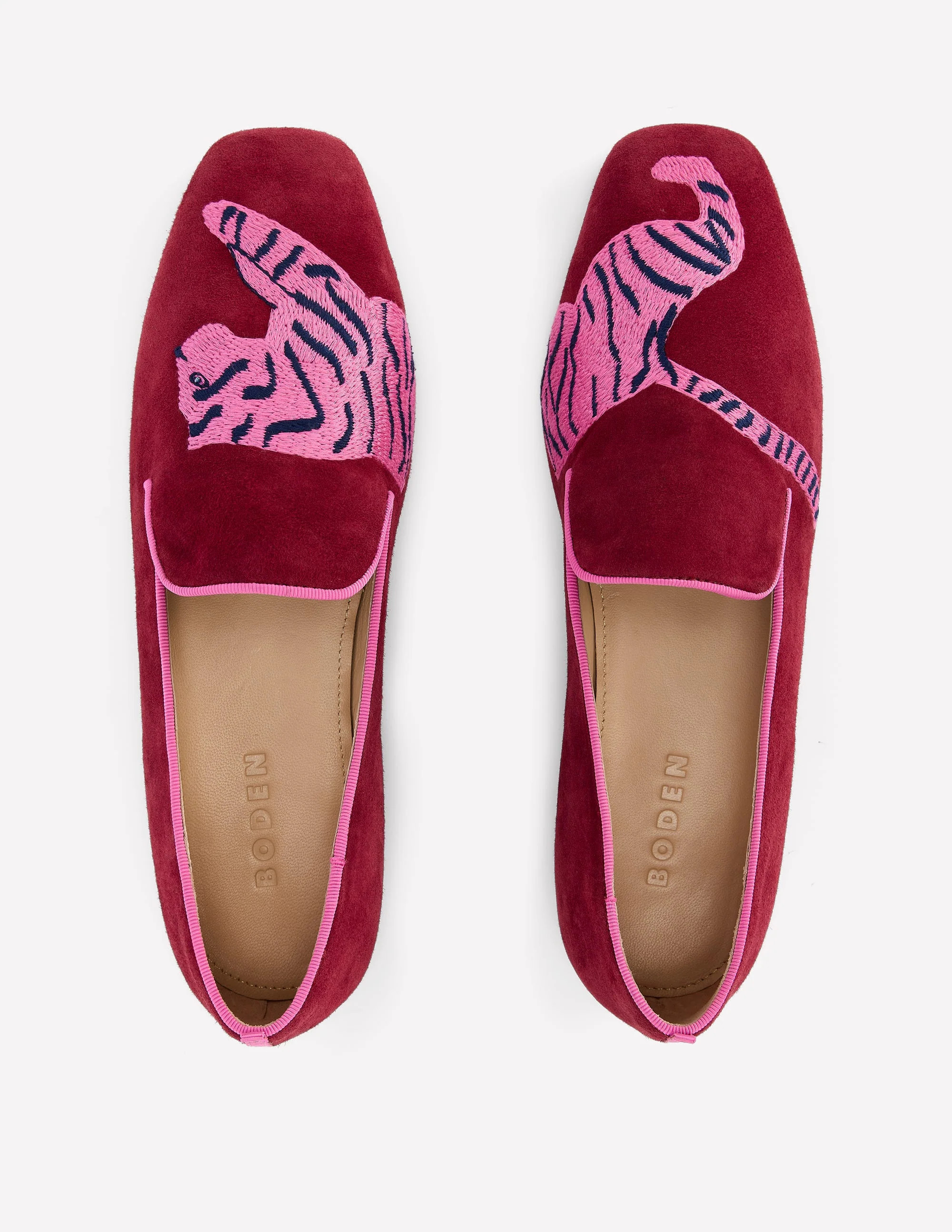 Slipper Cut Loafer-Oxblood Tiger | Boden (US)