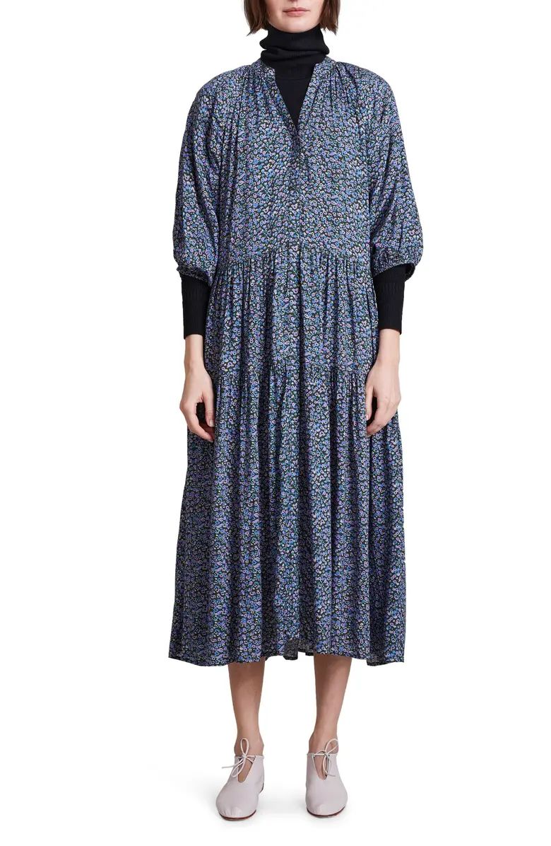 Mitte Floral Print Long Sleeve Cotton Dress | Nordstrom