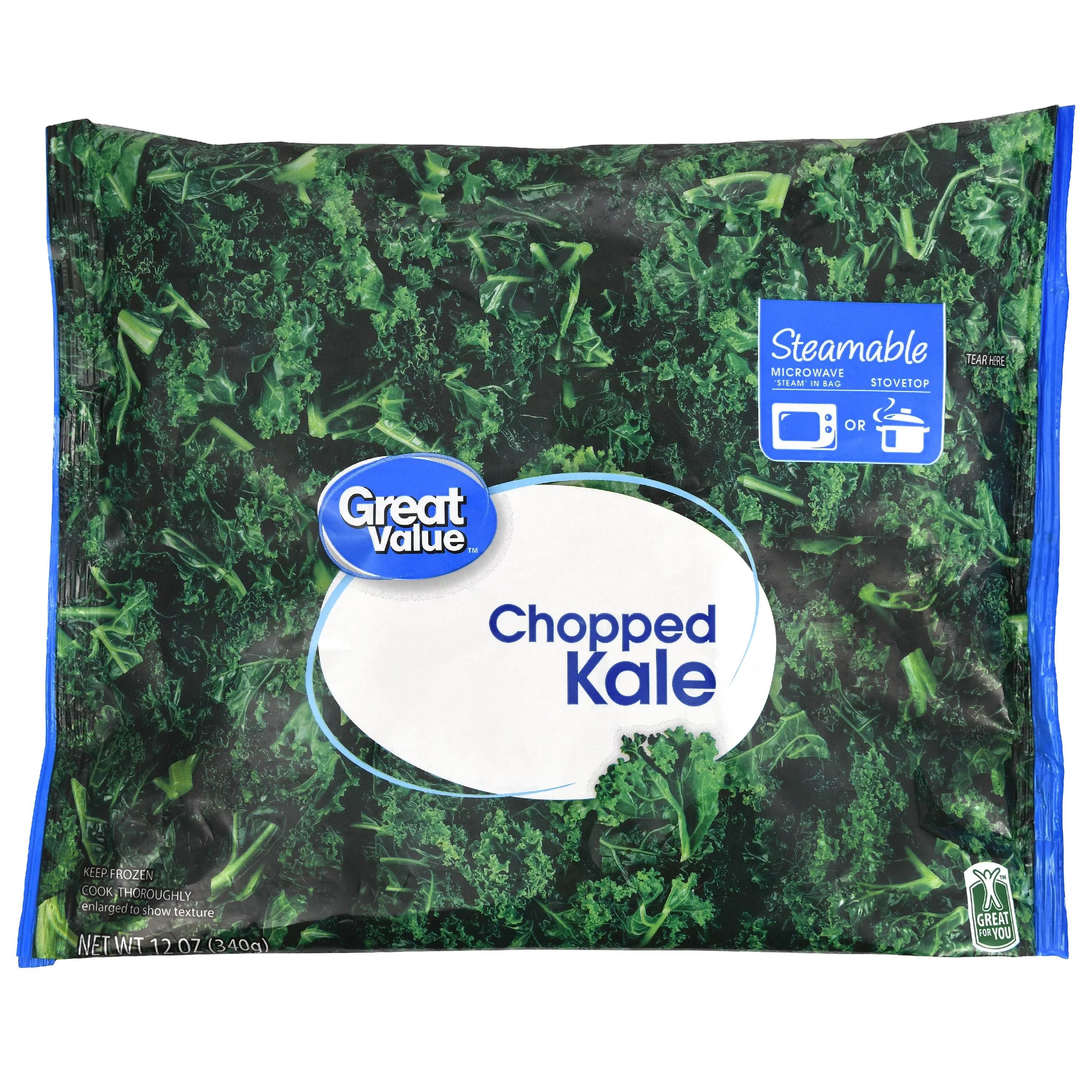 Great Value Steamable Chopped Kale, Frozen, 12 oz - Walmart.com | Walmart (US)