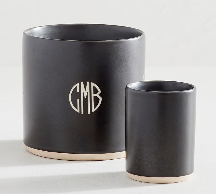 Mason Ceramic Scented Candles - Black Amber | Pottery Barn (US)