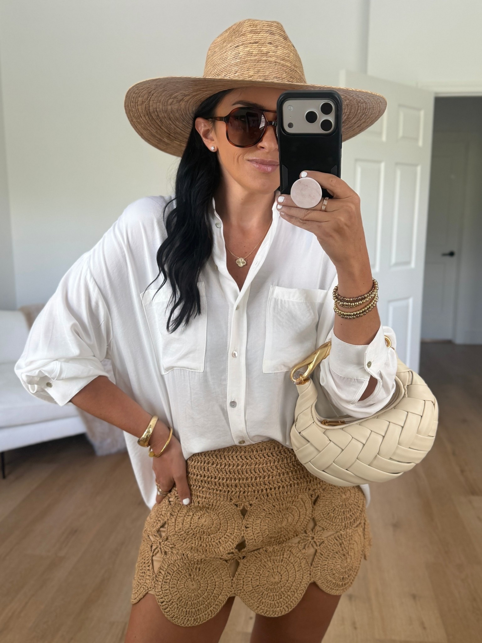 Simonmiller crochet beep beep mini skirt wearing size medium. Comes in 4 colors 

Linked a dupe more affordable option to this skirt in red. Use code houseofsequins30 