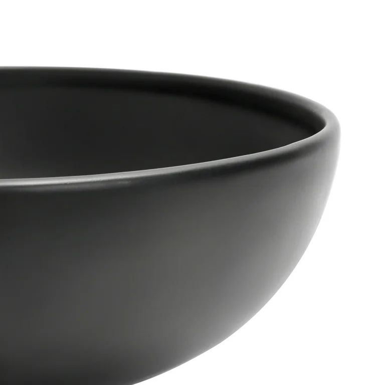 Better Homes & Garden Matte Black Round Ceramic 9.4" Decorative Bowl - Walmart.com | Walmart (US)