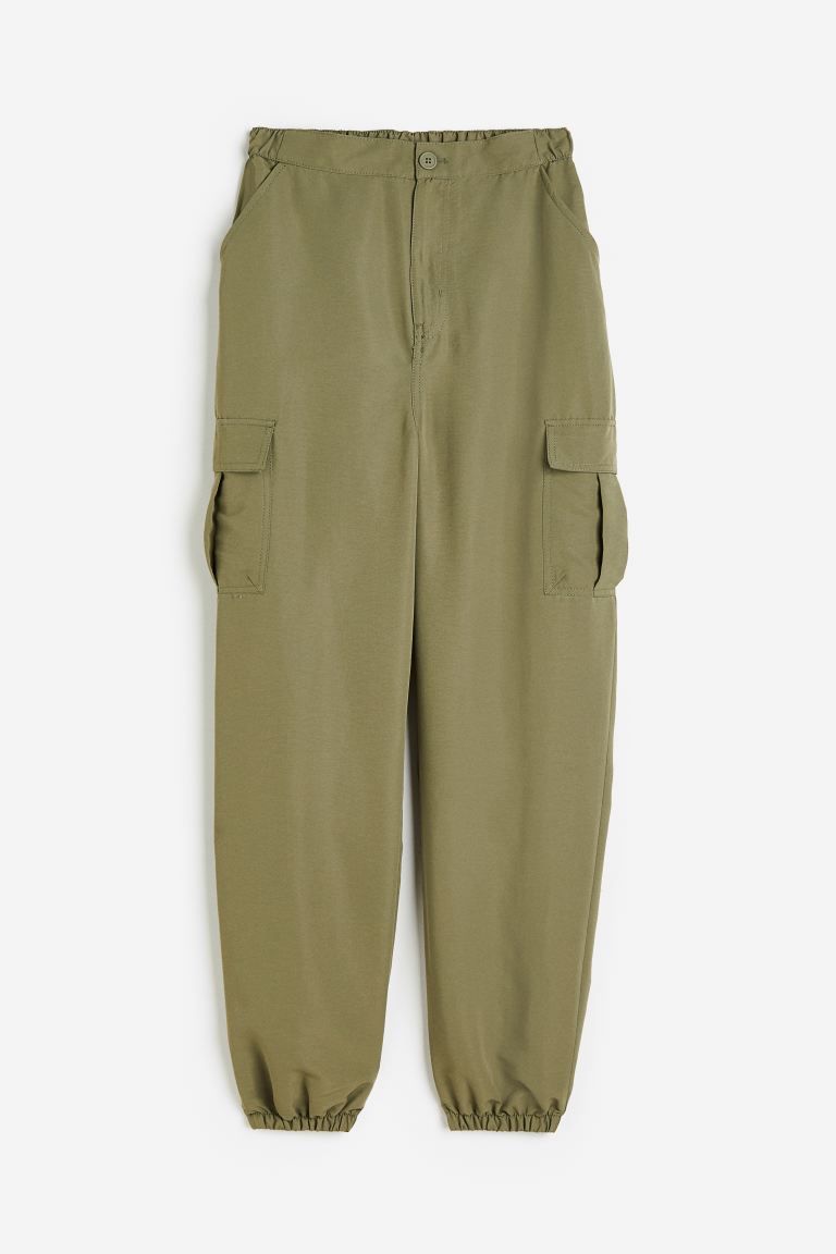 Nylon Cargo Pants - Khaki green - Ladies | H&M US | H&M (US + CA)