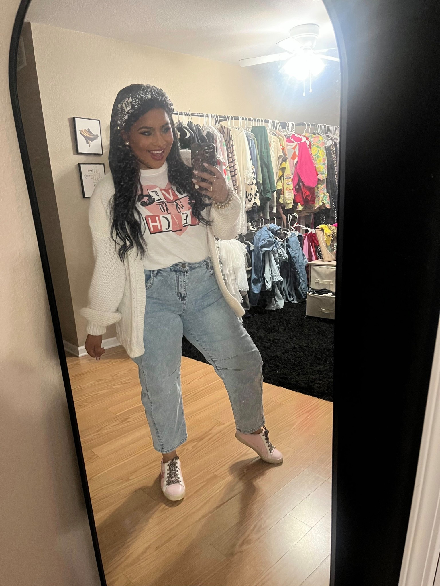 LOVE IS SO FETCH 🩷❤️🤍
Valentines OOTD to begin the week! 
Comfy Cozy and soooo FETCH 

Headband// Brianna Cannon use my code 10AYAKO for a discountt

#LTKTeacher 

#LTKootd #LTKValentine #LTKgrwm