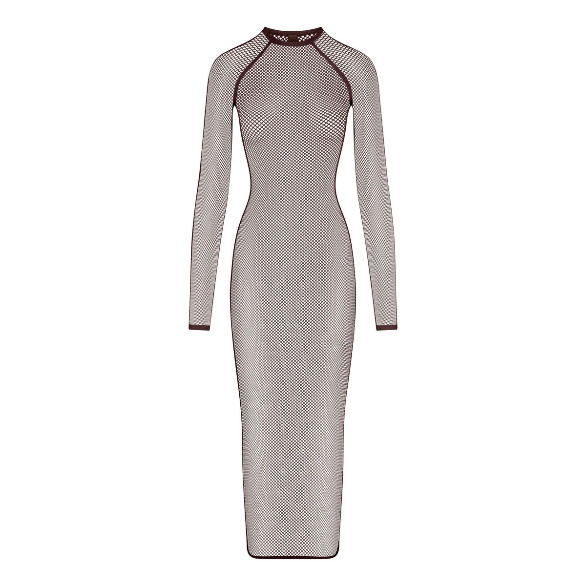 WARP KNIT COVER UP LONG SLEEVE DRESS | SKIMS (US)