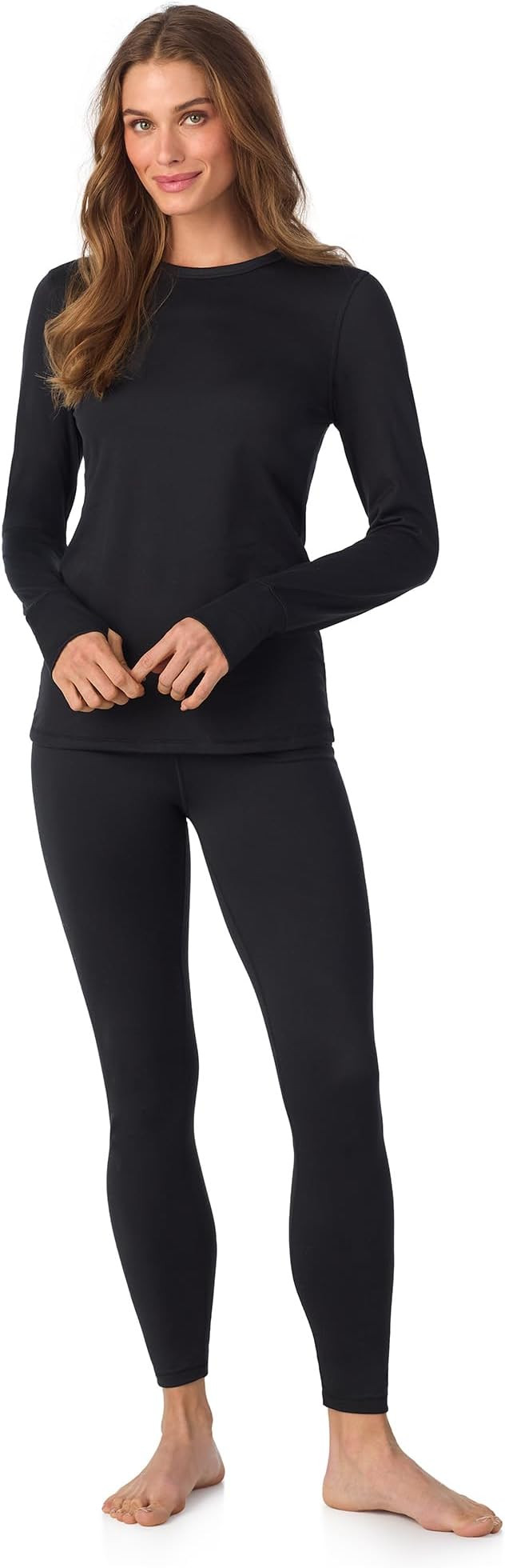 Cuddl Duds Womens Heavyweight Cold Weather Fleece Lined Thermal Set – Long Sleeve Top & Legging... | Amazon (US)