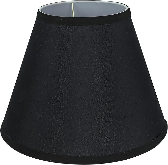 Aspen Creative 58878A Transitional Empire Shape Uno Construction Lamp Shade, Black, 6" Top x 12" ... | Amazon (US)