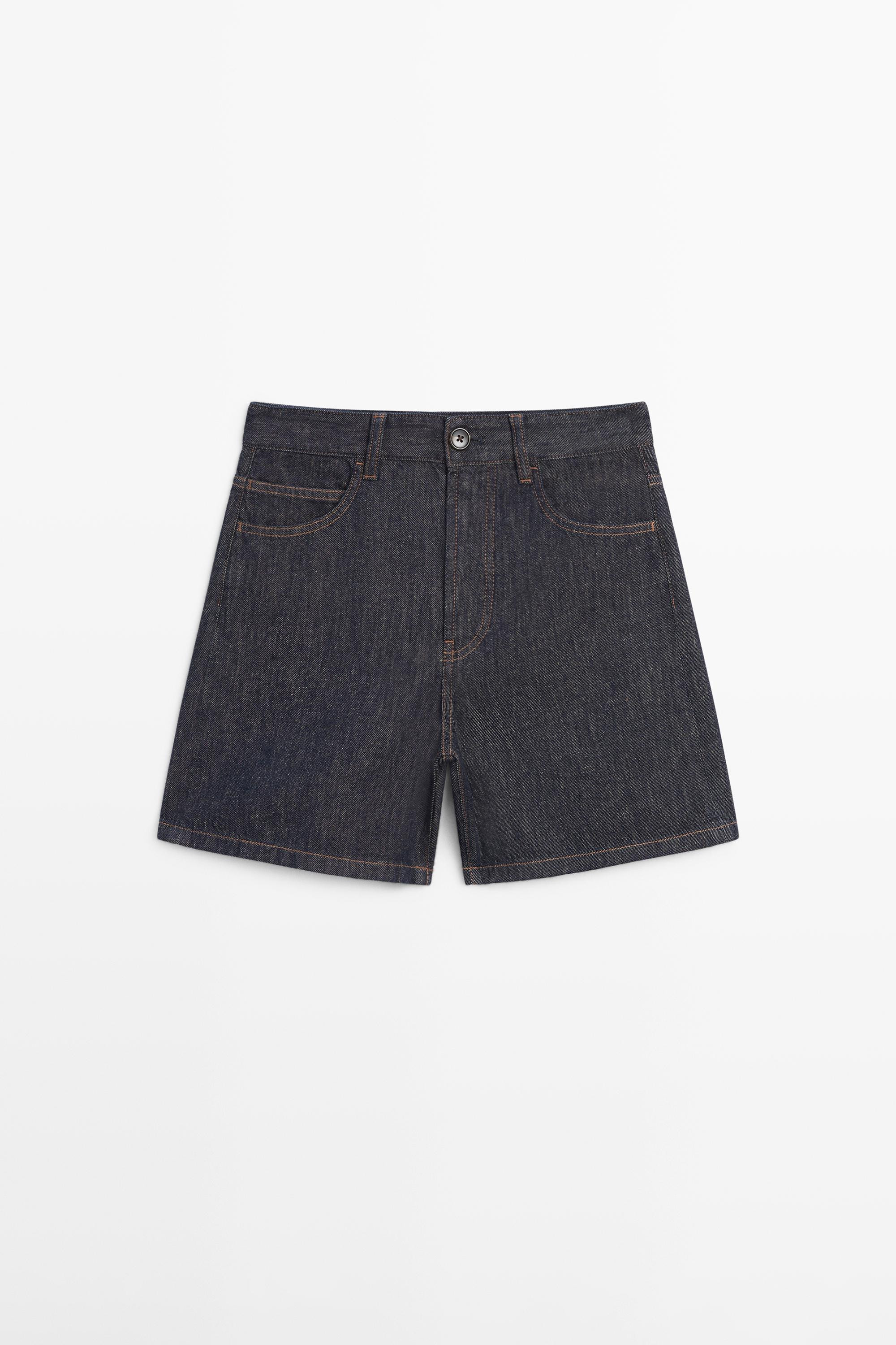 Total look mid-rise denim Bermuda shorts | Massimo Dutti US