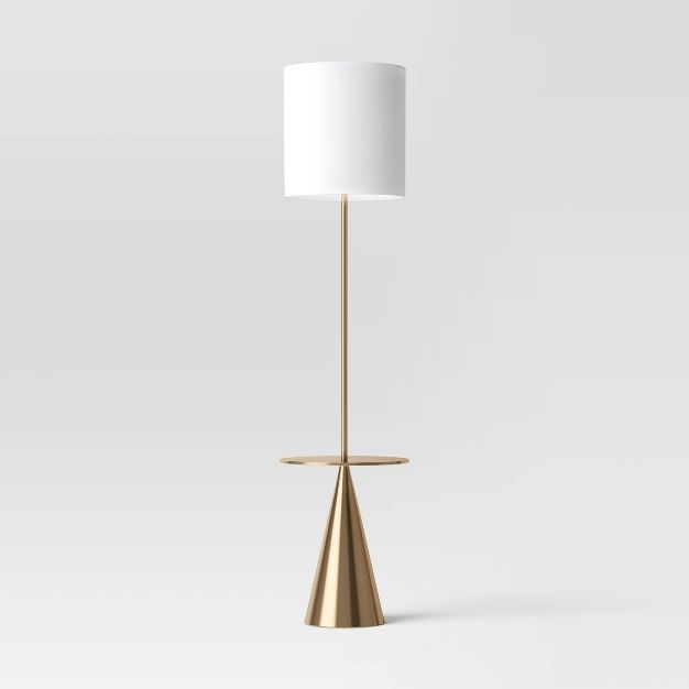 Modern Floor Lamp with Table Brass - Threshold&#8482; | Target