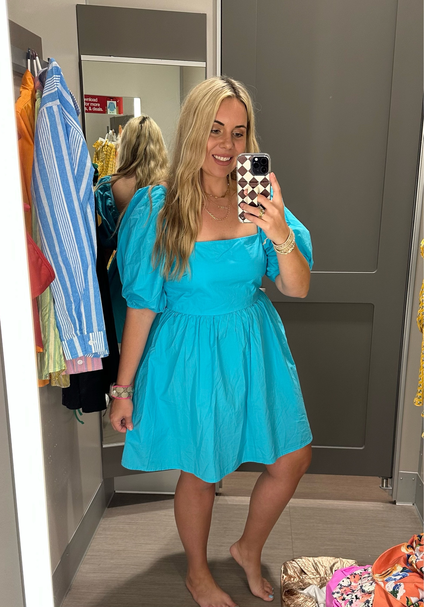 Love this poof sleeve dress from Target! Wearing my norm large and it fits a bit roomy. 

#LTKcurves #LTKFestival #LTKunder50