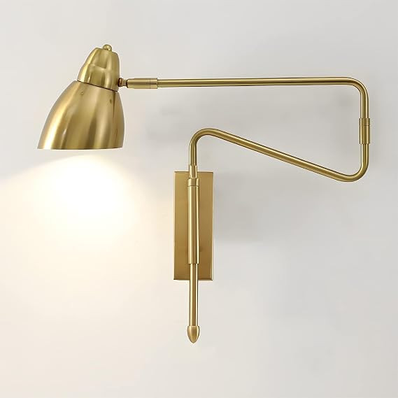 Modern Home Decoration Gold Swing Arm Wall Sconce Nordic Adjustable Vintage Wall Mounted Reading ... | Amazon (US)