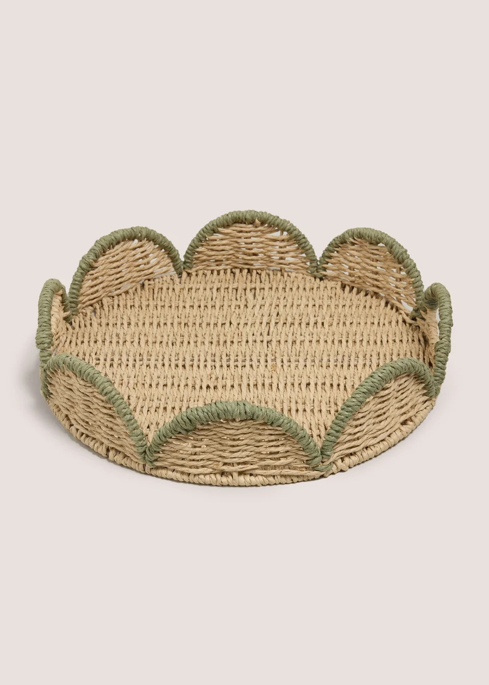 Green Scallop Edge Tray | Matalan (UK)