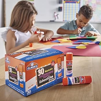 Elmer's Disappearing Purple School Glue, Washable, 30 Pack, 0.24-ounce sticks | Amazon (US)