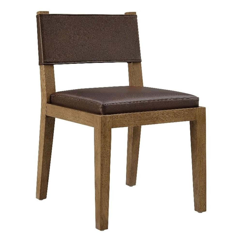 Modway Calder Faux Leather Dining Side Chair with Solid Wood Frame in Espresso – Modern Armless... | Amazon (US)