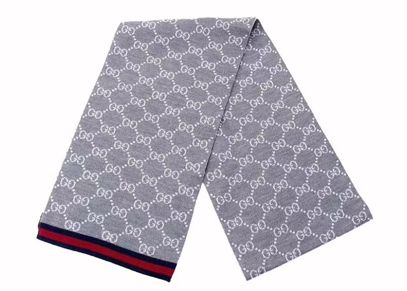 Gucci GG Logo Scarf in Grey | StockX